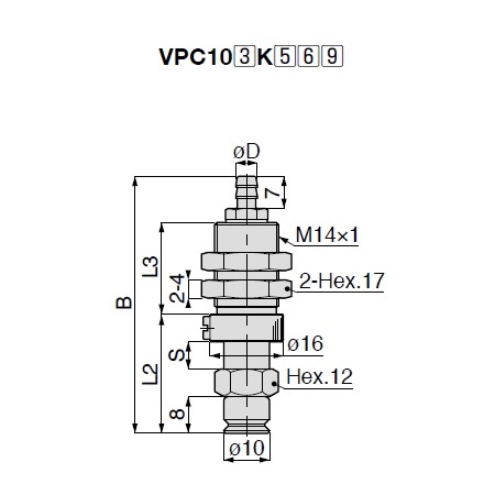 Langhub- ohmscher Widerstand Modell VPC-Schlauchanschluss Modell mit Abdeckung