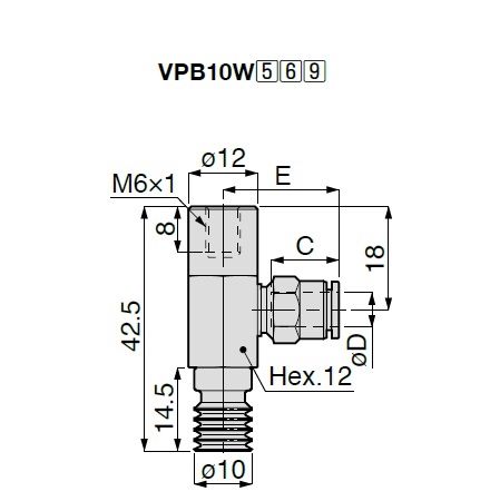 Vakuumsauger mehrstufiger Faltenbalg Modell VPB Eine -Touch Bauform der Aufnahme