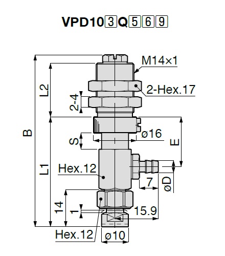 Saugnapf- Bauform der Aufnahme -Verhinderungsmodell VPD-Schlauchanschlussmodell