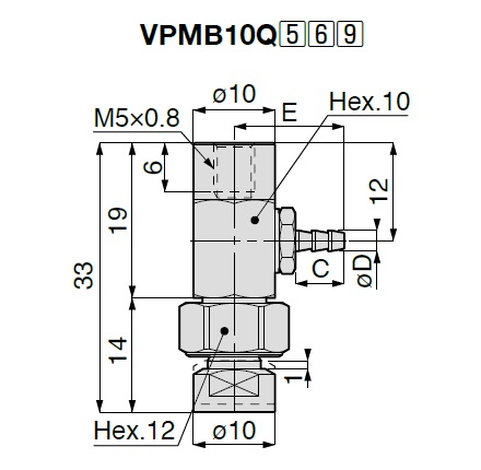 Saugnapf-Saugmarken-Verhinderung Bauform der Aufnahme VPMB-Schlauchanschlussmodell