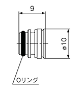 5-port solenoid valve SQ1000 / SQ2000 series manifold optional parts outline drawing 09