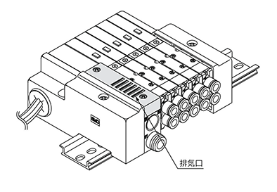 5-port solenoid valve SQ1000 / SQ2000 series manifold optional parts product specifications 10