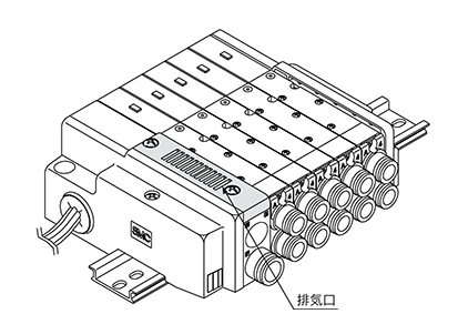 5-port solenoid valve SQ1000 / SQ2000 series manifold optional parts product specifications 24